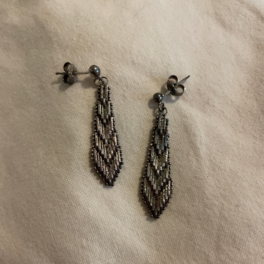 Vintage Chevron Earrings Engagement earrings Wedding earrings